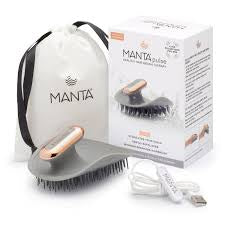 UNIKONCEPT Lifestyle Boutique and Lounge; Manta Pulse Hair Brush for hair growth with travel pouch, charger, and packaging