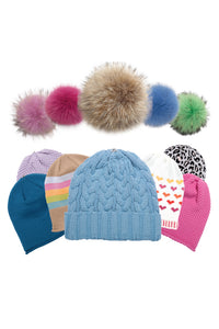 UNIKONCEPT Lifestyle Boutique and Lounge; Lindo F multiple hats and pom pom combos