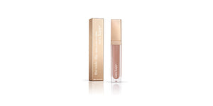 UNIKONCEPT lifestyle boutique: Image shows the Sara Happ lip gloss. The nude slip is a clear, nude lipgloss, the gloss comes in a transparent container with a gold top. 