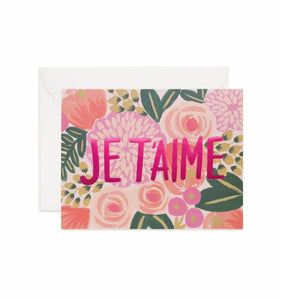 UNIKONCEPT Lifestyle Boutique and Lounge; Rifle Paper Company Greeting Cards Je T'aime I love you card